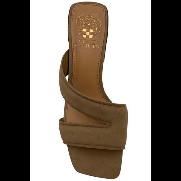 Vince Camuto Leather Strappy Mules Jinani Tortilla - Medium - Picture 2 of 3